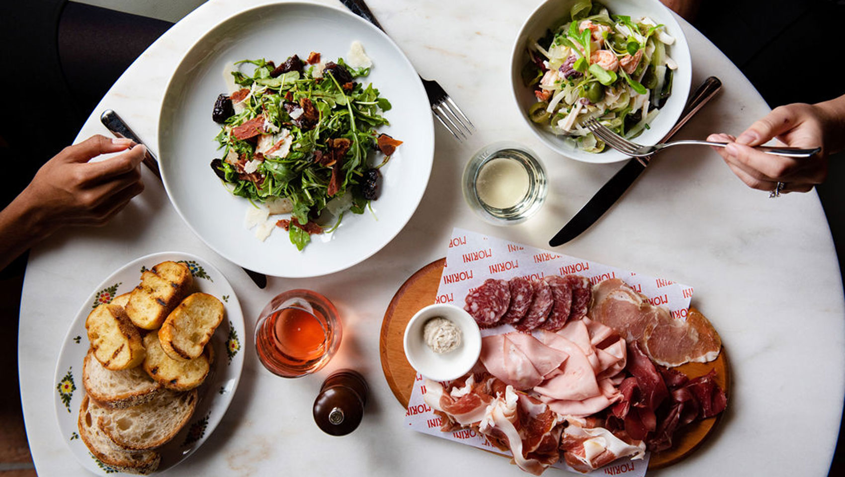 Menu items at Osteria Morini
