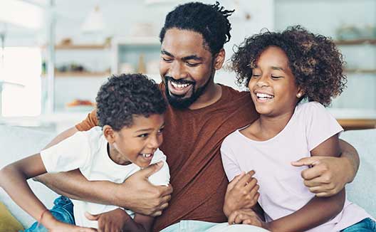 dad with kids