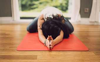 woman doing yoga