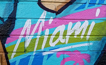 Wynwood wall with Miami painted on it
