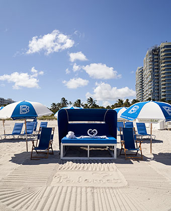 umbrella and chairs on the beach