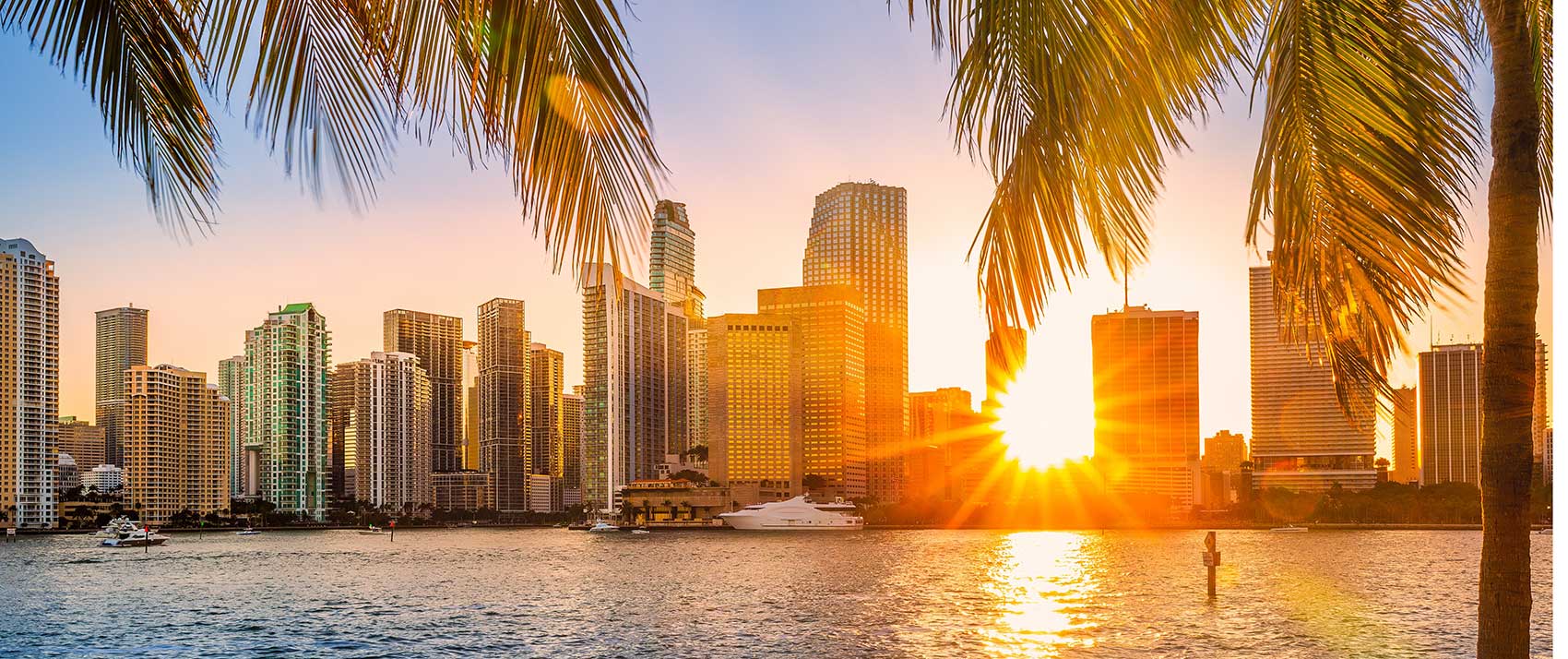 Sunset over Miami Beach